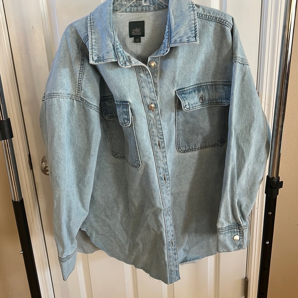 Denim shacket